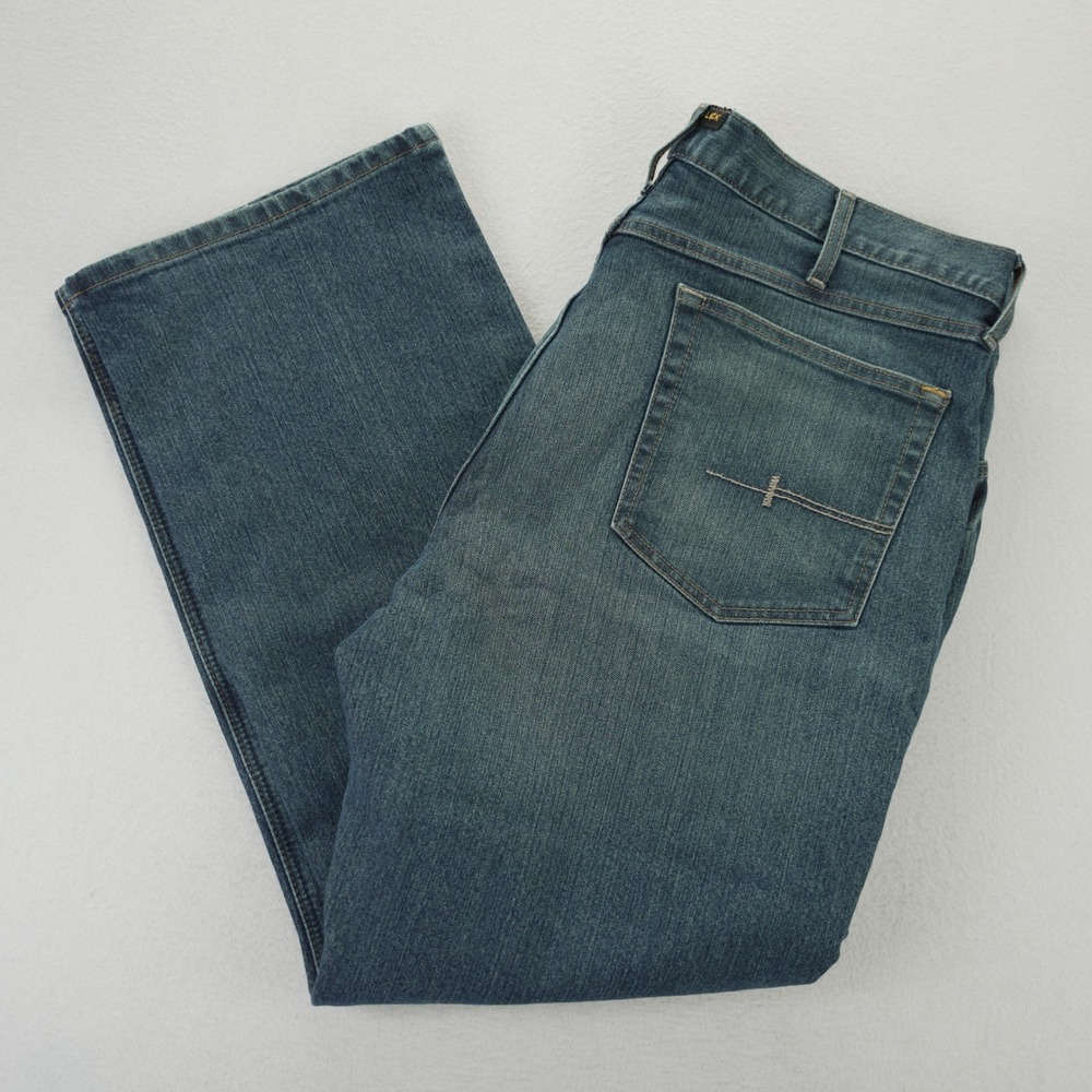 Ariat Rebar M4 Relaxed Boot Cut Jeans 38x30 Carbine Blue Denim 10016221